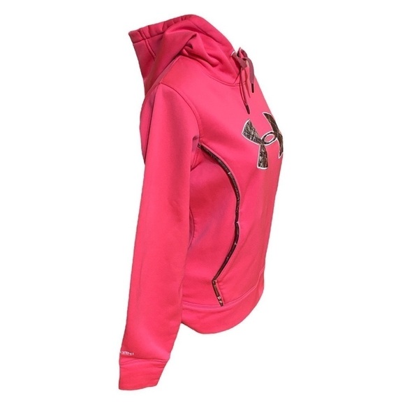 Under Armor X Real Tree Pink Camo Cold Weather Hoodie Storm 1 Size Small - Picture 4 of 7